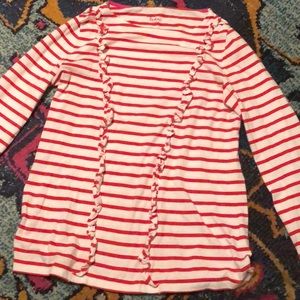 Boden Red Breton Stripe Top